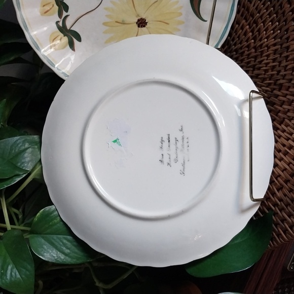 Pair Vintage Blue Ridge Mix Match Plates Floral Design ca 19030s-40s - Picture 6 of 7